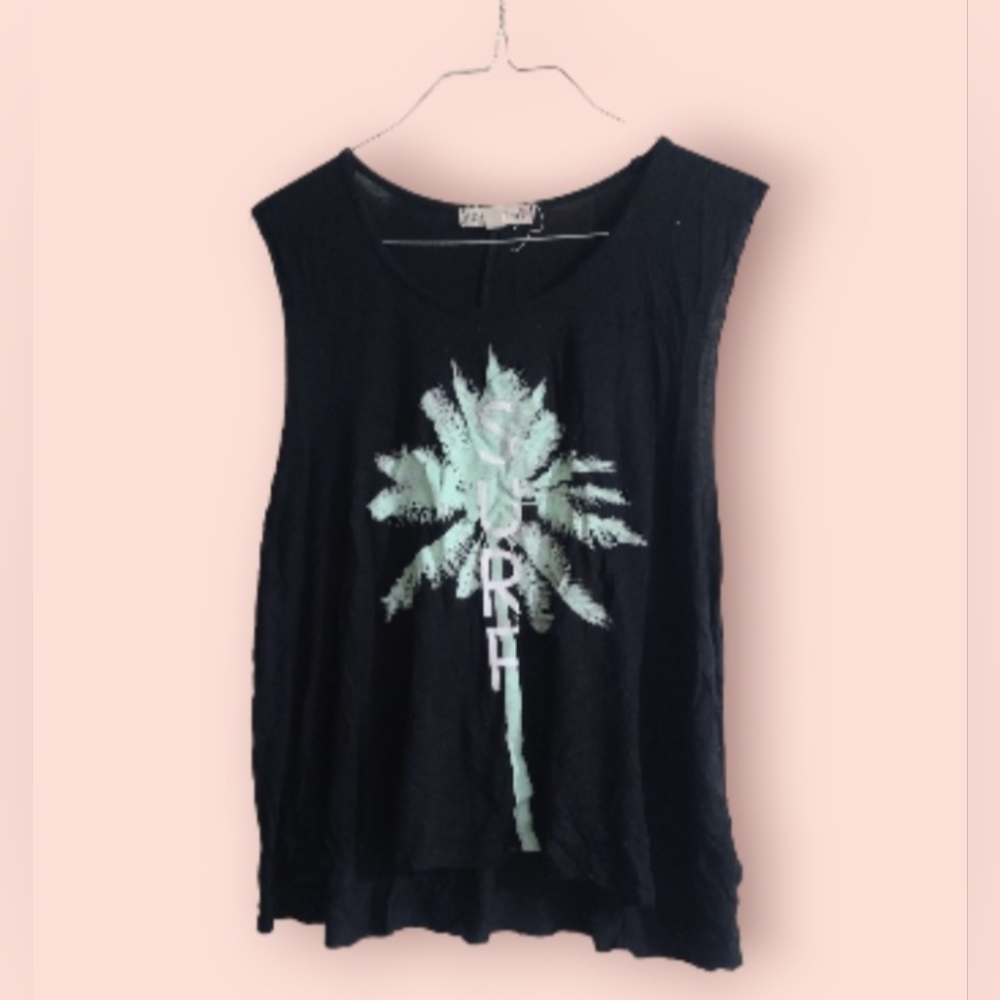 Cute womens tropical summer top Sz s